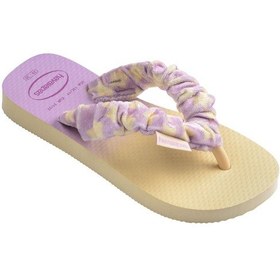 Resim Havaianas Sarı - Lila Kız Çocuk Plaj Terliği Kıds Fluffy-14299 