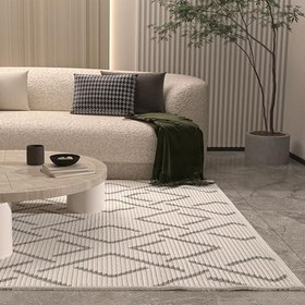 Resim Cool Halı Vetrina 3609 Krem Yumuşak Dokulu Halı Kilim Salon Mutfak Koridor Kesme Halı Yolluk Dokuma Makine Halısı 