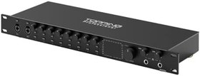 Resim Topping Professional E8x8 Pre | Black Yüksek Kalite USB-C Ses Kartı: 8-Giriş/8-Çıkış 24Bit/96kHz, 8...600ohm arası kulaklıklara kadar kullanılabilir. (PC/MAC) 