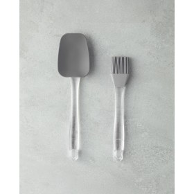 Resim Silikon Yumurta Fırçası 20,5 cm Gri, Dayanıklı ve Kullanışlı Mutfak Gereci 