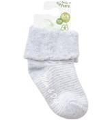 Resim Bibaby Biorganic Mom And Dad Kaymaz Çorap 68354 Gri 