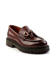 Resim Bambi Kızıl Kahve Leather Erkek Loafer Ayakkabı E01901494141 Kızıl Kahve 