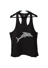 Resim Top Glory Dolp. Siyah Gym Fitness Tank Top Sporcu Atleti 