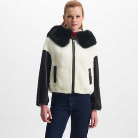 Resim Beyaz Tekstil Kadın Kürk Mont - K22KKM320336-T1N 