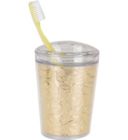 Resim Bosphorus Sia Diş Fırçalık Altın Yaprak Model Akrilik Sarı 