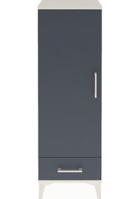 Resim Arges Dolap Tek Raflı Tek Çekmeceli Tek Askılı 44x30x134 Aytaşı-antrasit Aytası 