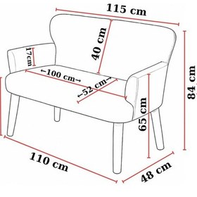 Resim Azra Mobilya Krem Deri Chester Tarz Koltuk Takımı Modern Tasarım, Dayanıklı Ahşap Ayaklı Oturma Grubu 2+1+1 Krem 