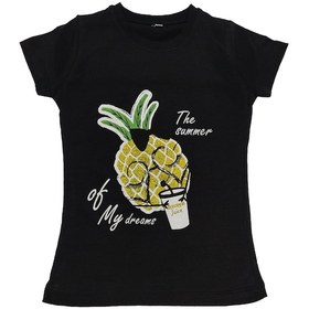 Resim Ananas Baskılı Kız Bebek Tek Üst Siyah (549283781) - Siyah-9-12 Ay 