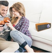 Resim Vkemall Ahşap Gövde Vintage Bluetooth Hoparlör - Taşınabilir Ev İçi Müzik Sistemi - Bt 5.0, 1500mah Pil, Derin Tonalite Şarj Aleti Yok 