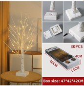 Resim Geeroyoo 60cm Yüksek Ayrı Detachable Tabanlı 24 Led Işıkli Kayın Ağacı Işık, 6 Saat Açık 18 Saat Kapalı Zamanlama Fonksiyonu, Sıcak Işık, Noel Parti Dekorasyonu İçin Diğer 