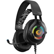Resim Rampage RM-K18 DOUBLE Siyah Usb 7.1 RGB Ledli Gaming Oyuncu Mikrofonlu Kulaklık 