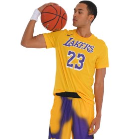 Resim Los Angeles Lakers NBA Erkek Sarı Basketbol T-Shirt DR6380-734 