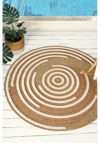 Resim Marakeş Daire Taba Halı Salon Oturma Odası Çocuk Odası Yatak Odası Halısı 673d Taba 