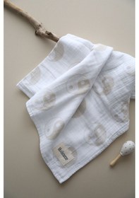 Resim Müslin Denge- Oeko-tex Sertifikalı %100 Pamuk 2 Katlı 110x115 Cm Bebek Müslin Battaniye & Örtü Ekru 