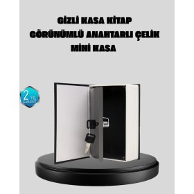 Resim Anahtarlı Gizli Kitap Kasa – Metal Iç Yapı, Kamuflajlı Sözlük Tasarım 