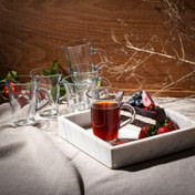 Resim Lav Nisa 6'lı Kulplu Çay Bardağı - 150 ml 