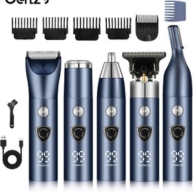 Resim 5'i 1 Arada Erkek Elektrikli Güzellik Seti - USB Şarjlı Saç Kesme Makinesi, Kaş ve Kulak Tıraşı, Sakal Tıraşı, Saç Kesici, Bıyık Düzeltici, Baba Günü Hediyesi 