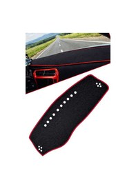 Resim Peugeot 301 Uyumlu Ön Gösterge Paneli Torpido Kaplama Koruma Halısı Örtüsü - Kırmızı Kenarlı 