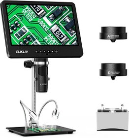 Resim Elikliv EDM601 7" LCD Dijital Mikroskop 3 Lensli 2160P - 24MP 