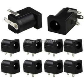 Resim 10 Adet 2.5Mm Dc Power Jak Dişi Şase Pcb Adaptör Soketi Devre 