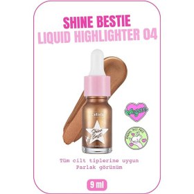 Resim Callista Shine Bestie Highlighter Likit Aydınlatıcı 04 Sunset Pixie 