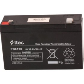Resim Ttec 6v 12ah Bakımsız Kuru Akü 