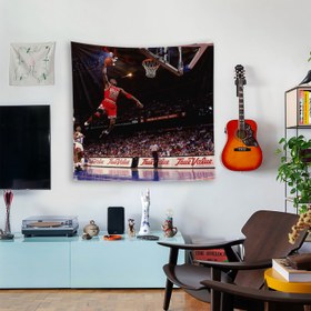 Resim Michael Jordan / Chicago Bulls 1991 NBA Eastern Conference Semifinals Duvar Örtüsü - 135 cm x 135 cm 