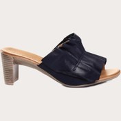 Resim BUENO Shoes Lacivert Deri Kadın Topuklu Terlik 01wn4001 