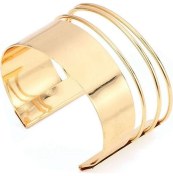 Resim Guangdong Spirit Kadınlar Için Metal C Açık Uçlu Manşet Bilezik, Anneler Günü Hediyesi Doğum Günü Hediyeleri (Renk) 