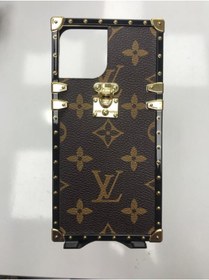 Resim ÇelebiTech Iphone 13 Pro Max Uyumlu Louis Vuitton Köşeli Deri Kılıf 