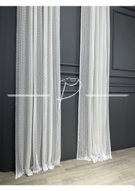 Resim Fon Perde Palavan Desen Fileli Perde Vizon 