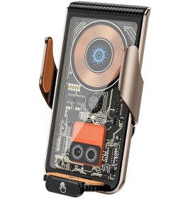Resim Cbtx Global L9 4.2-7.2 İnç Cep Telefonu Araç Hava Çıkış Montajlı Manyetik Kablosuz Şarj Cihazı - Gül Altın 