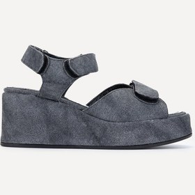 Resim Valmenti Ecax Kadın Siyah Hakiki Deri Topuklu Sandalet 1028 A18-5 Bn Sndlt Y24 Siyah 