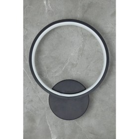 Resim Aura Modern Tasarım Siyah Renk Gün Işığı Ledli Hol - Banyo - Mutfak - Salon LED Duvar Aplik 