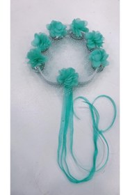 Resim Evsay Tef Kına Gecesi Kına Malzemesi Lazer Güllü Kurdaleli Tef 5 Adet Yeşil 