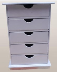 Resim Hobi Adn Dekoratif Takı Şifonyer Ahşap Mdf Parlak Beyaz Cnc Kesim Model El Yapım 