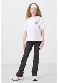 Resim Tommylife Antrasit Esnek Standart Fit Basic Performans İspanyol Paça Kız Çocuk Tayt - 75193 Antrasit 