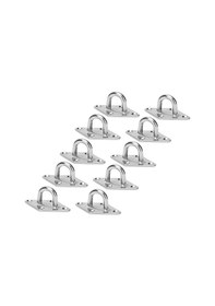 Resim Padalink 10 Adet 316 Paslanmaz Çelik Ağırlık Taşıyan Göz Plakası, 5.5mm Delik Çapı, Swing Ve Gölge Çadırı İçin Dış/iç Mekan Montajı 