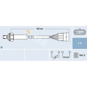Resim FAE 77184 OKSİJEN SENSÖRÜ X20XEV VECTRA B VECTRA A ASTRA F 