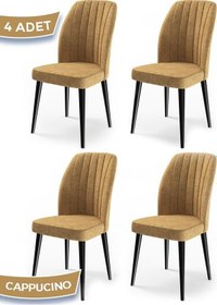 Resim Canisa Flex Serisi, Üst Kalite Mutfak Sandalyesi, 4 Adet Bordo Sandalye, Gürgen Siyah Ahşap Ayak Sandalye Bordo Ayakları Siyah 