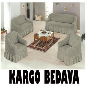 Resim Koltuk Örtüsü Bürümcük Maxi Esv 07 3+3 Toprak 