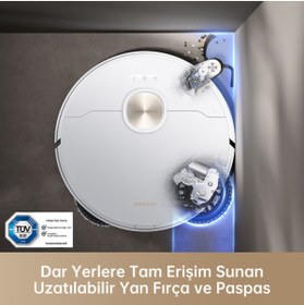 Resim Dreame X40 Ultra Robot Süpürge Beyaz, 12.000Pa Emiş Gücü 