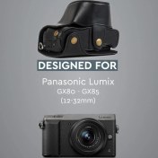 Resim MegaGear Panasonic Lumix DMC-GX80, GX85 Suni Deri Kamera Çantası 