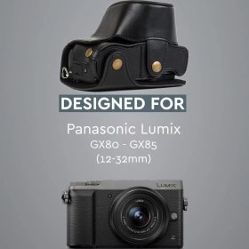 Resim MegaGear Panasonic Lumix DMC-GX80, GX85 Suni Deri Kamera Çantası 