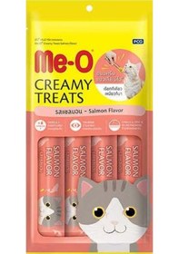 Resim Me-O Creamy Somon Balıklı Yetişkin Kedi Ödülü 4 x 15 G 