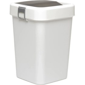Resim Şık ve Kullanışlı 8l Beyaz Çöp Kutusu, Ev ve Ofis Için Ideal Seçim 