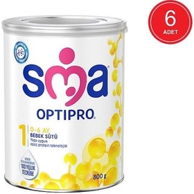 Resim Sma Optipro 1 Probiyotik Bebek Sütü 800 G 6 Adet 