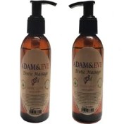 Resim Adam & Eve Unisex Çikolata ve Çilek Aromalı Masaj Yağı 2'li 