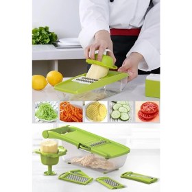 Resim 5 Başlıklı Hazneli Kaymaz Rende Jülyen Kesici Patates Havuç Rendesi 