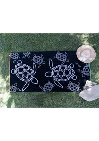 Resim Kadife Tropik Desenli 90x180 Cm Outlet Plaj Havlusu Çok Renkli 